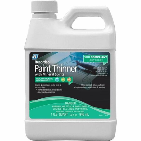 RECORDSOL PAINT THINNER MINRL 1QT 83-521